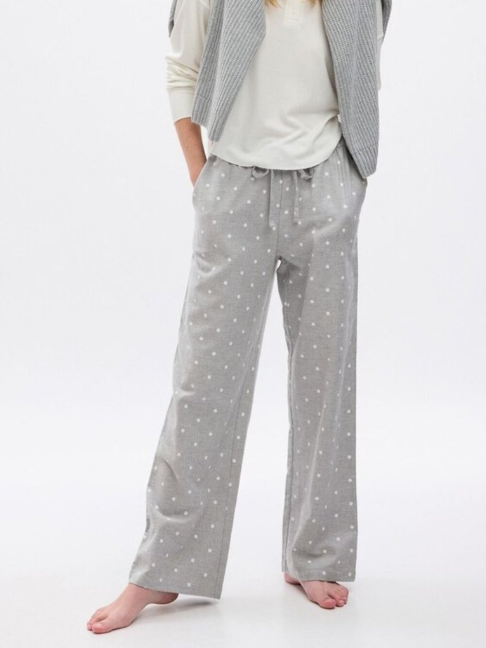 NWT Gap Body Flannel Pajama Pants Polkadot M